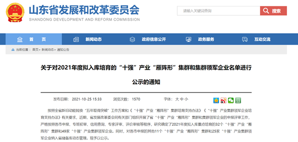 格瑞德集團(tuán)入選山東省“十強”產(chǎn)業(yè)集群領(lǐng)軍企業(yè)名單 獲多家媒體報道